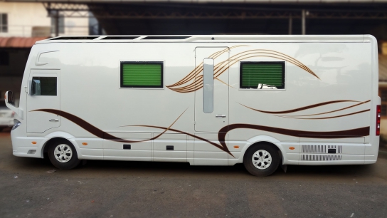 ojesdesigns motorhomes and caravan Actor Prithviraj - Vanity Van manufacturer - Ojes Automobiles 